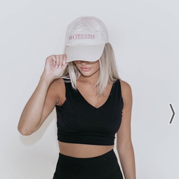 Kittenish Ball Cap in Cream Pink OS - Picture 1 of 16